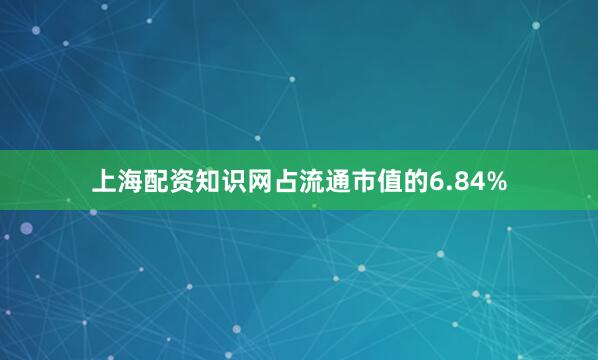 上海配资知识网占流通市值的6.84%